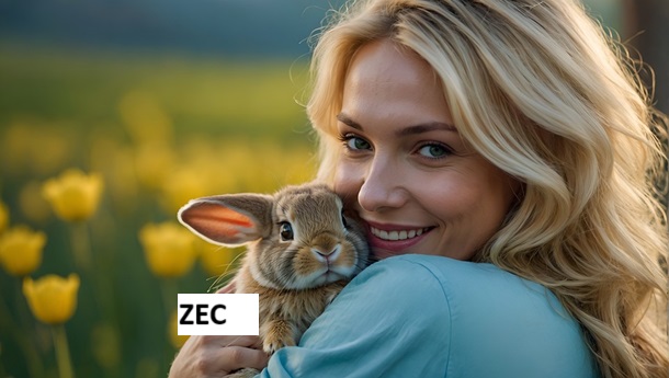 žena sa zecom